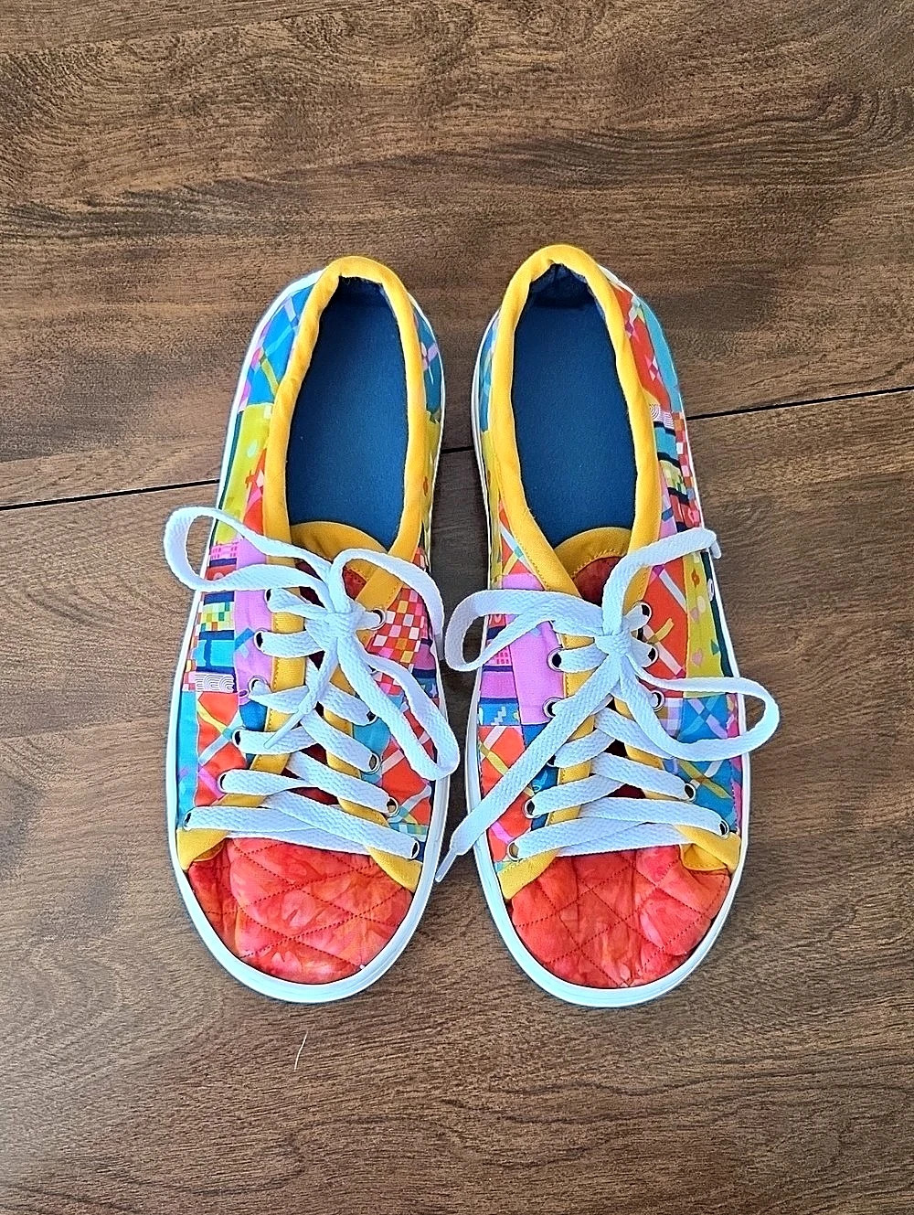 Colorful Patchwork Tennis Shoes Size 8